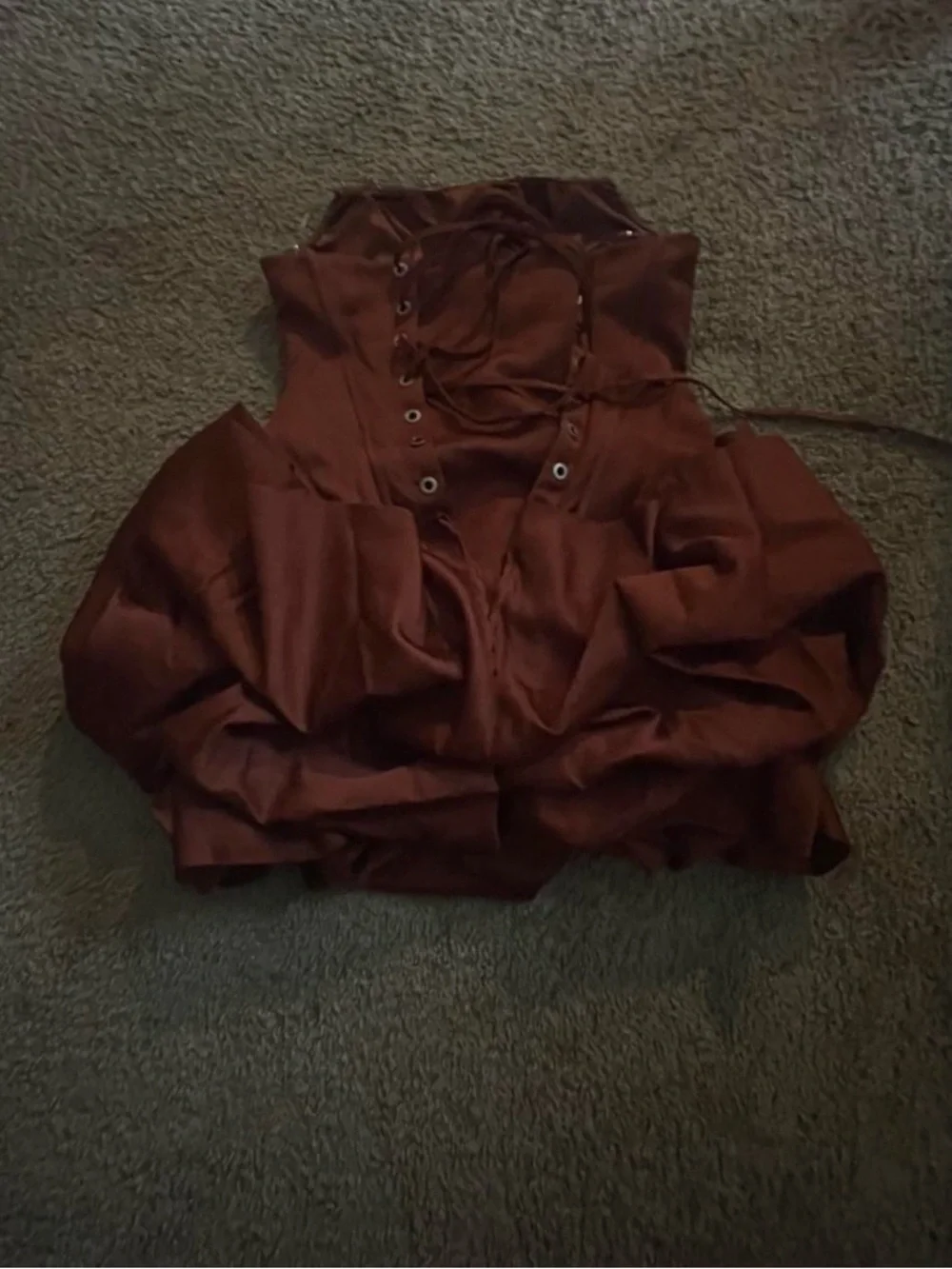 Fashion Nova Strapless Rust Satin Corset Mini Dress - Picture 2 of 3